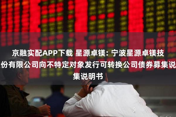 京融实配APP下载 星源卓镁: 宁波星源卓镁技术股份有限公司向不特定对象发行可转换公司债券募集说明书